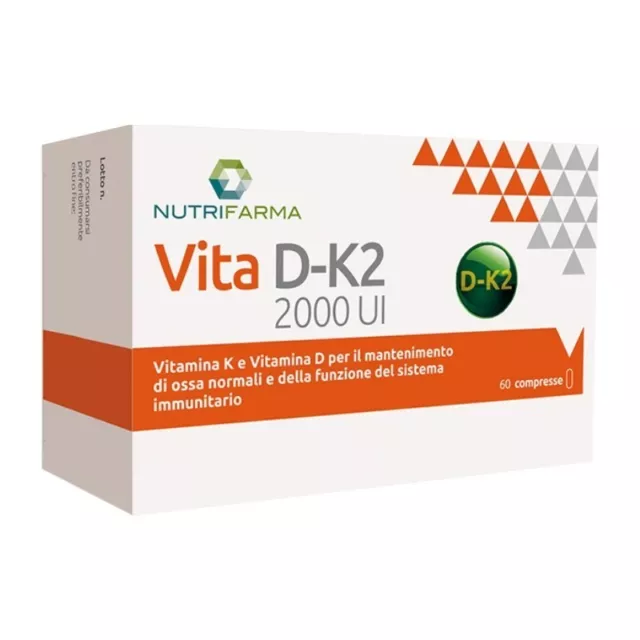 NUTRIFARMA Vita D-K2 - Bone And Joint Health Supplement 60 Tablets