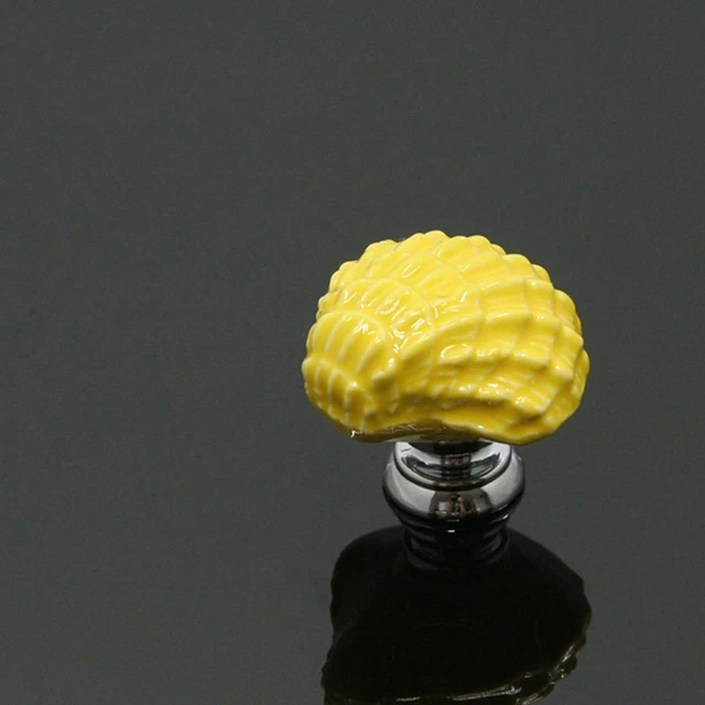 4 Pcs Ceramic Drawer Knobs Dresser Drawer Pulls Cabinet Drawer Pulls Pumpkin 9