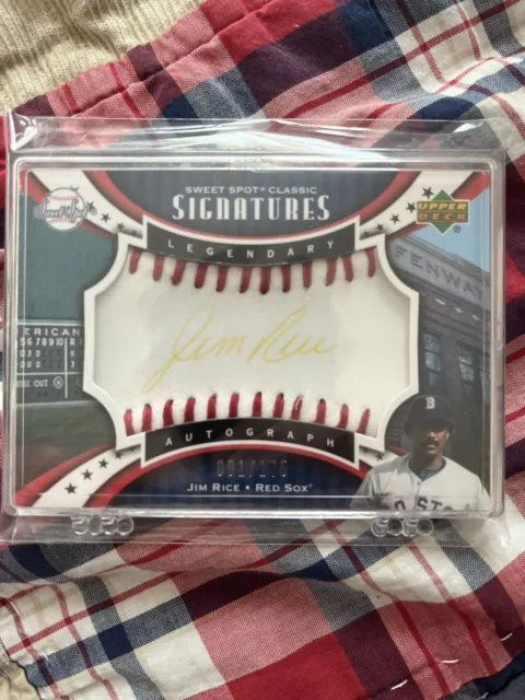 JIM RICE 2007 sweet spot classic signatures GOLD INK AUTO autograph /175 Red Sox