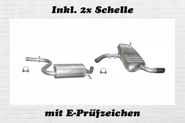 VW Golf VI 6 / Golf Plus 1.2 TSI Auspuffanlage Endtopf Mitteltopf Schelle