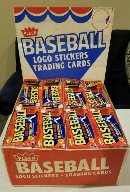 1983 Fleer Baseball Card Rack Pack with 3 Unopened Wax Packs Fresh From Box Case