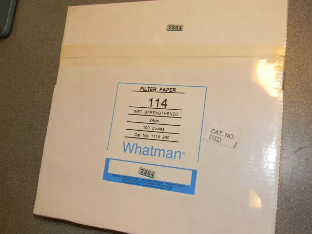 Whatman 1114-240 Filter Paper 114, Wet Strengthened, 240 mm circle, 100 Pack