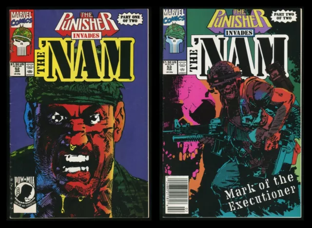 The Punisher Invades The 'Nam Comic Set 1-2 The 'Nam 52-53 Vietnam War LRRP 2nd