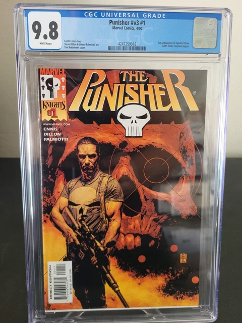 THE PUNISHER Vol 3 #1 CGC 9.8 GRADED MARVEL COMICS 1ST SPACKER DAVE! GARTH ENNIS