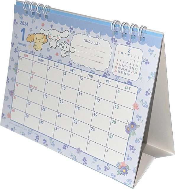 SANRIO CINNAMOROLL DESK Ring Japanese Calendar 2024 Stationery Japan £8