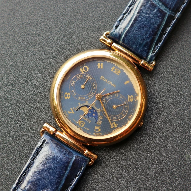 BULOVA CALENDAR QUARTZ Watch PUW 2550-2590N Reloj Montre Orologio