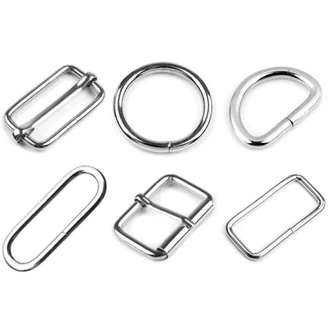 Schnallen Set für 25 mm/1" Gurtband Metall Silber Tasche Herstellung Zubehör