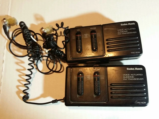 Radio Shack Model TRC-508 Pair of Voice Actuated Audionic FM Transceivers.tested
