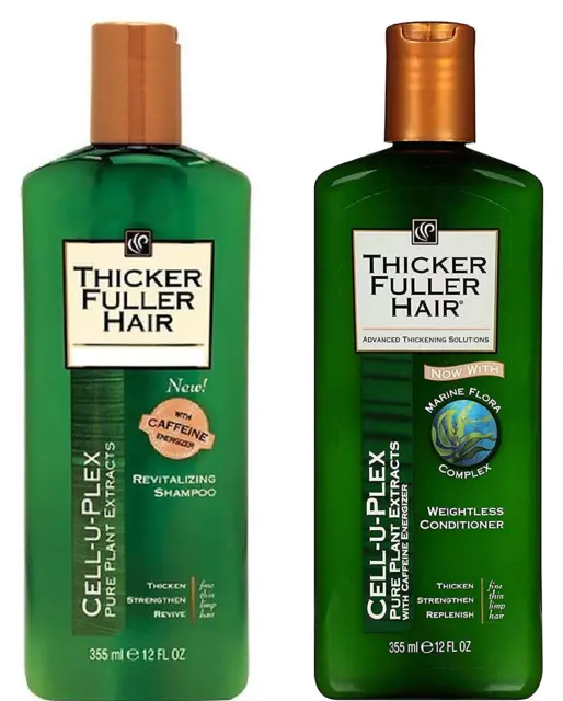 Thicker Fuller Hair Duo Set, Revitalizing Shampoo & Weightless Conditioner,12 Oz