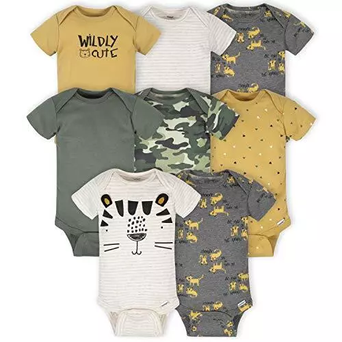 Gerber Baby Boys  Short Sleeve Bodysuit Bodysuits  8-Pack Multi Size 12