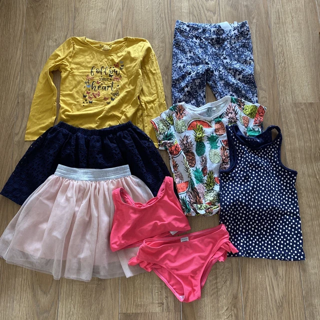 girls clothes bundle 7-8 years H&M Next Skirt Top Leggings Bikini Set