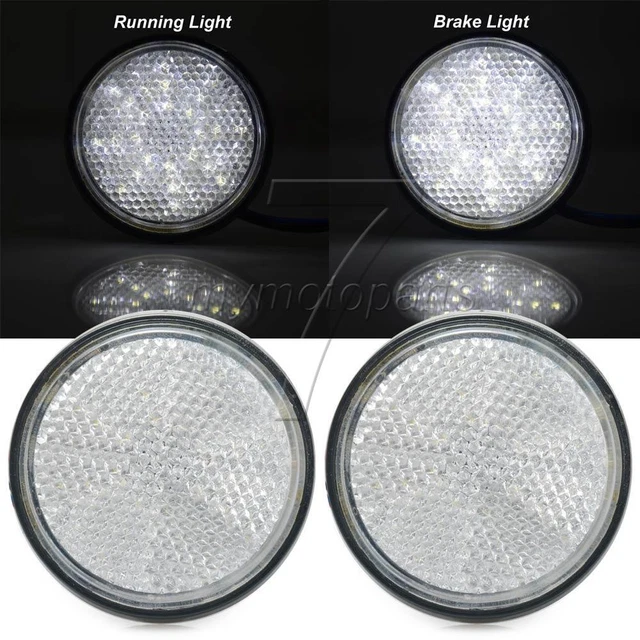 Clear Universal Screw-In Mount Round Warning Reflector Marker for Motorcycle ATV