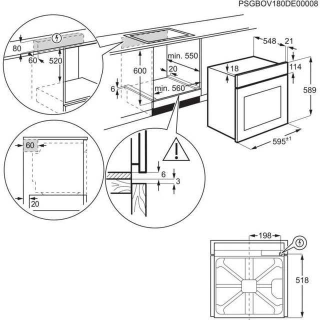 Electrolux KOFFP44TX Four électrique multifonction pyrolytique intégré Surroun 10