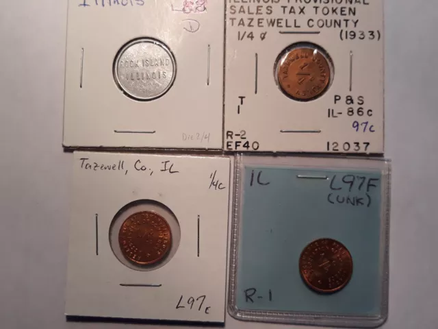4 different Illinois provisional sales tax tokens