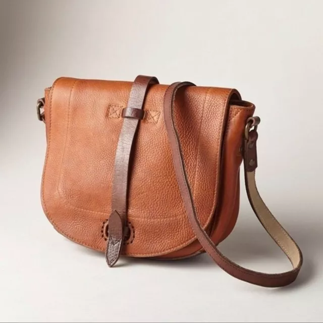 Will Leather Goods Seneca Flap Crossbody Saddle Bag - Cognac Brown 2