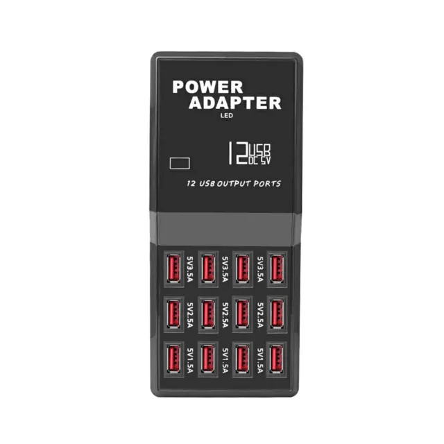 USB AC Charger Wall Power Adapter 5V 12A Fast Charging Travel Home 12 Port