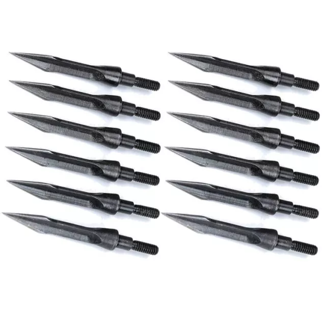 12Pcs Awl Traditional classical Broadheads Hunting arrow Tips 125 grain Archery