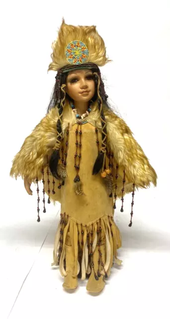 Duck House Porcelain Doll Native American 22" Heirloom COA #751/5000