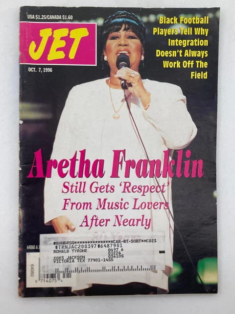 Jet Magazine October 7 1996 Vol 90 #21 Aretha Franklin and Tupac Shakur