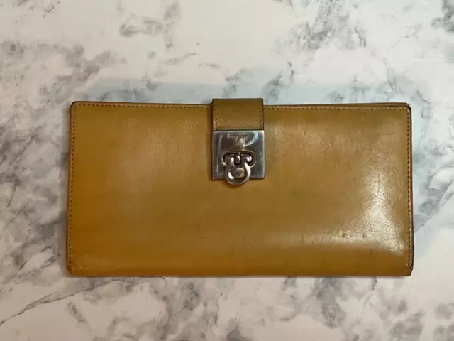 Vintage Salvatore Ferragamo Safiano Leather Gancini Continental Women's Wallet