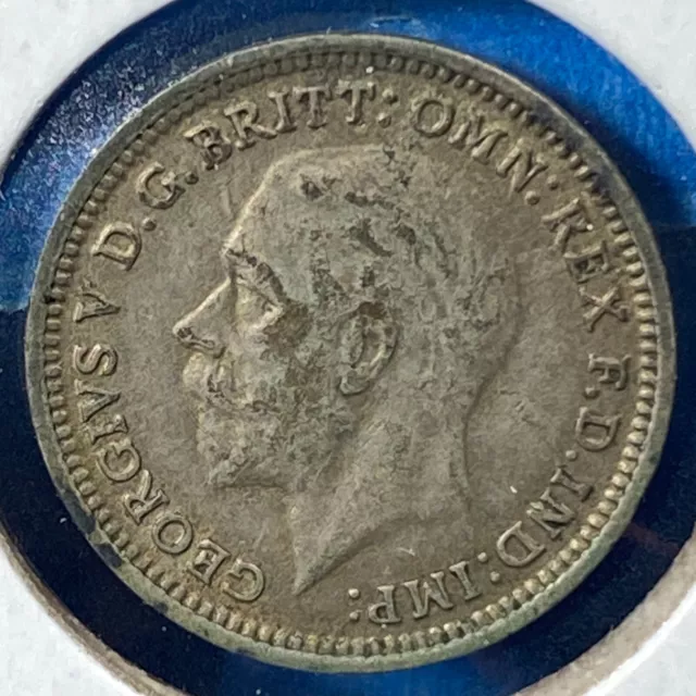 1933 Great Britain 3 Pence, George V, KM# 831, SILVER ASW: 0.0227oz (70070)