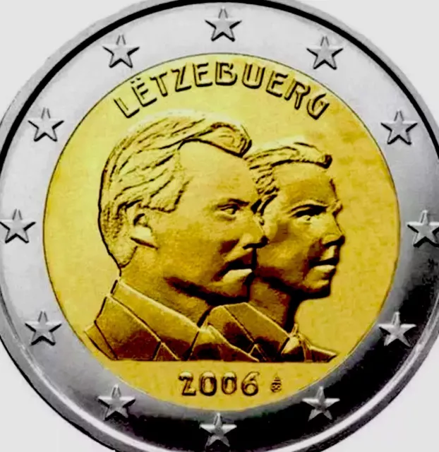 Luxemburg 25x Münzrolle 2 Euro 2006 Großherzog Wilhelm Jubiläum UNC