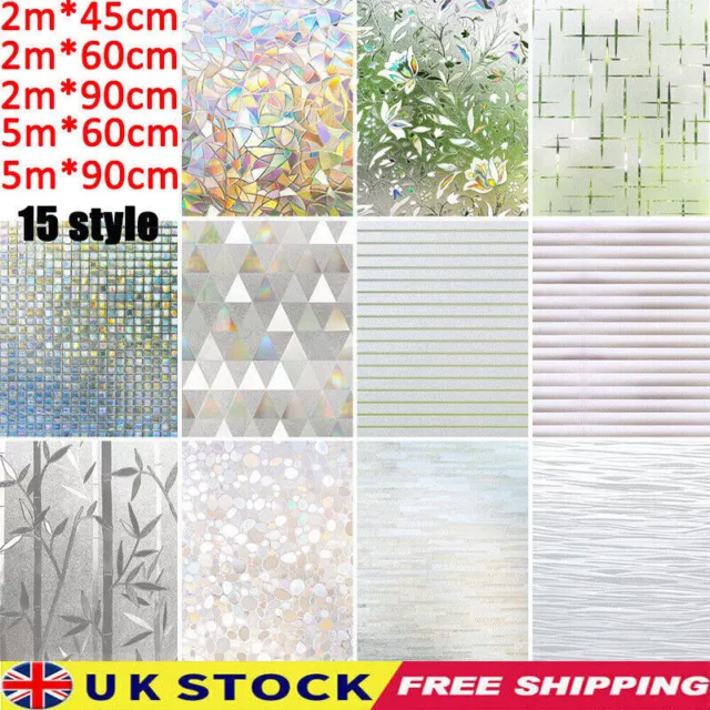 Window Film Privacy Bubble Free Frosted Film Self Adhesive Etched Glass Vinyl