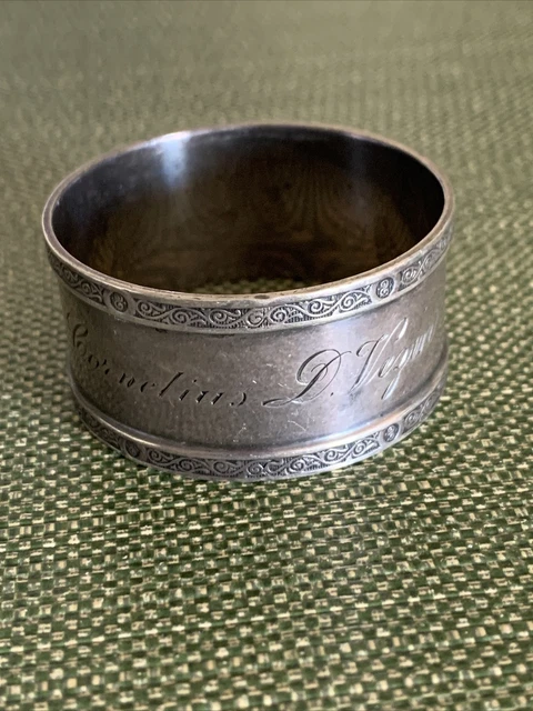 Antique Tiffany & Co. Sterling Napkin Ring Monogramed