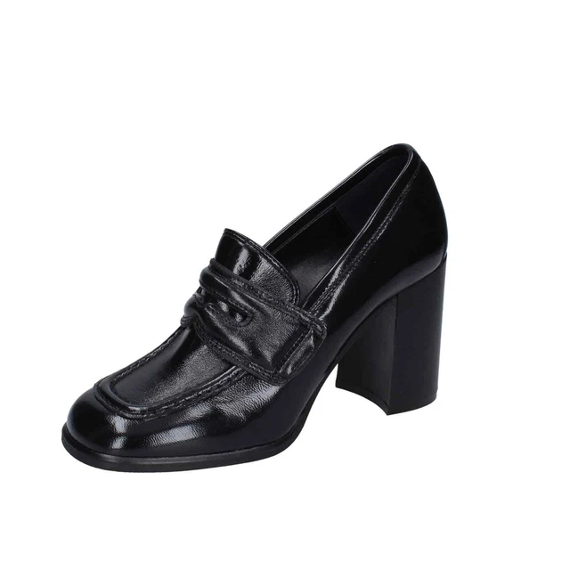 Chaussures Femme Il 'La 39 Ue Éscarpins Noir Cuir Brillant EZ478-39