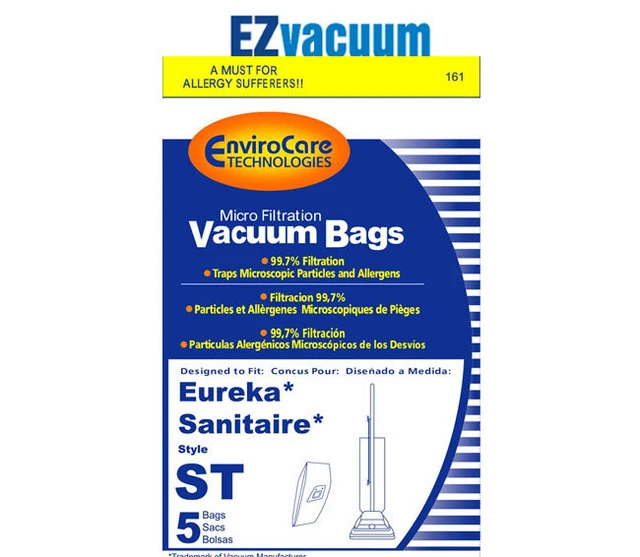 EUREKA SANITAIRE TYPE ST Canister Vacuum Cleaner Bags 63213 11.64