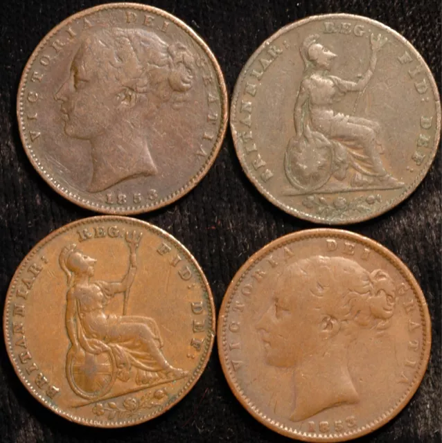 Farthing 1838 - 1859 Victoria Young Head Choose Your Date (T124)