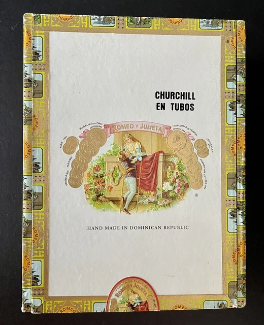 Romeo Y Julieta ~ 10 Churchill Cigars Empty Wood Cigar Box ~ 7.75”x5.9”x2.4”