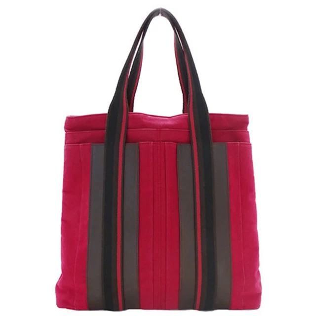 BORSA HERMES TROCAVERTICAL Donna Tote Uomo Tela Rossa Marrone