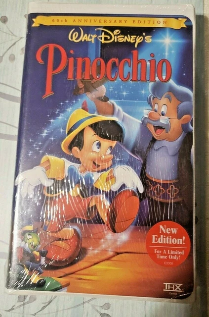 Pinocchio (VHS, 1999, Clam Shell Gold Collection) SEALED