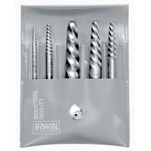 Irwin 53535 5pc Set(1-5)Spiral Screw Extractor