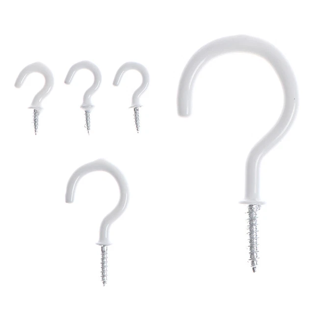 10 pcs Mug Shouldered Hanger Cup Hooks Heavy Duty Screw-In Ceiling HooksAGFDJ QH