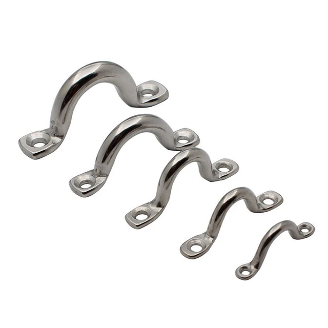 Coppia Ganci Per Parafango Torque TRMFH309: Acciaio Inox, Apertura A Molla, 2 1/2 - 2