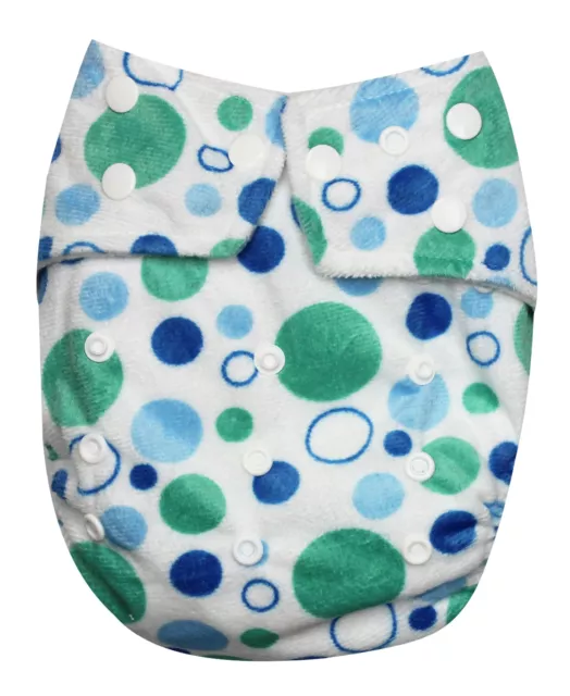 See Diapers One Size Minky Baby Cloth Diaper W/ 2 Inserts Microfleece Inner New