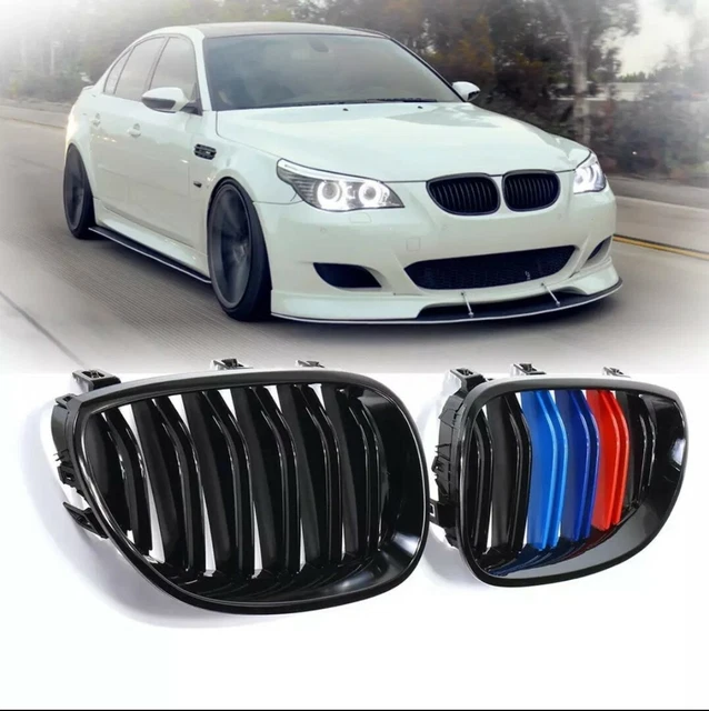 Grille Calandre Noire Brillant Pour BMW Série 3 E90/E91 - Double Lame, Modèles 2009-2012