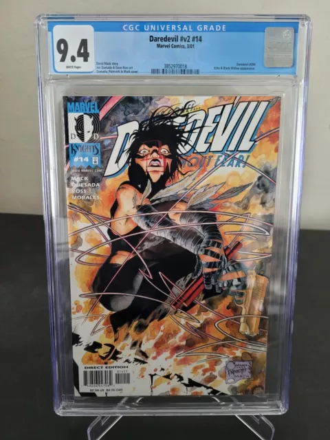 Daredevil #14 Cgc 9.4 Graded Marvel Comics Joe Quesada David & Mack Echo Cover!