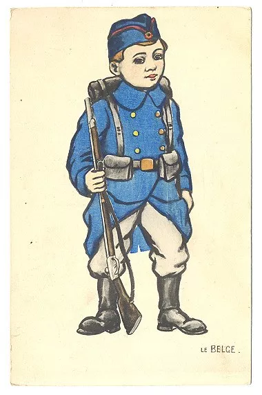 CPA Fantasie Militaire Le Belge Hand Painted Card Fantasy Postcard