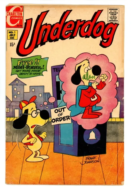 Underdog 1 Page Missing, Incomplete Charlton (1970) 1st Appearance