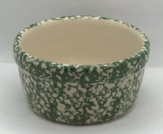 Roseville Pottery Green Spongeware Bowl Workshops Of Gerald Jenn EXCELLENT