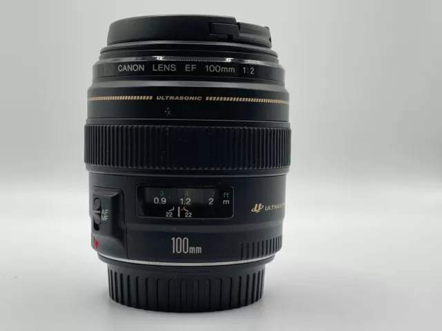 CANON EF 100mm 1:2 USM LENS - E F 100 mm f/2.0 - GOOD
