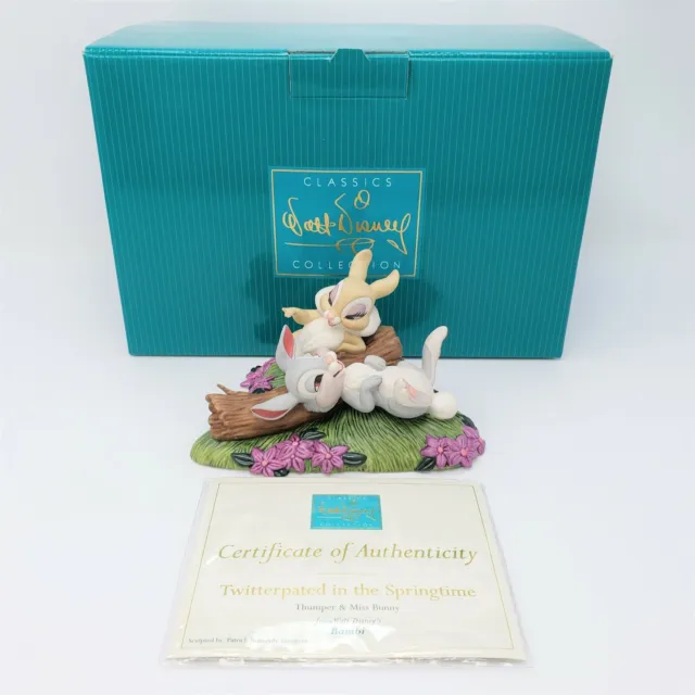 WDCC Disneys Bambi Twitterpated In The Springtime Thumper & Miss Bunny Box & COA