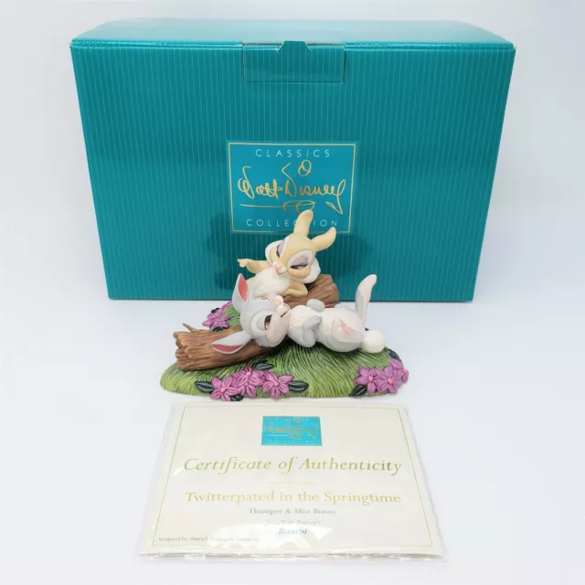 WDCC Disneys Bambi Twitterpated In The Springtime Thumper & Miss Bunny Box & COA