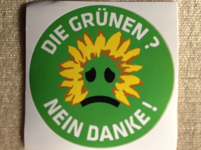 Grüne Nein Danke' Sticker