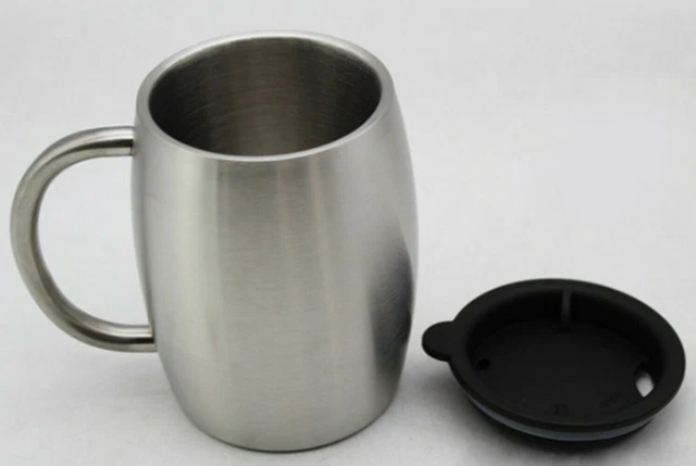Stainless Steel Coffee Tea Travel Mug Beer Cup Double Wall Insulated New