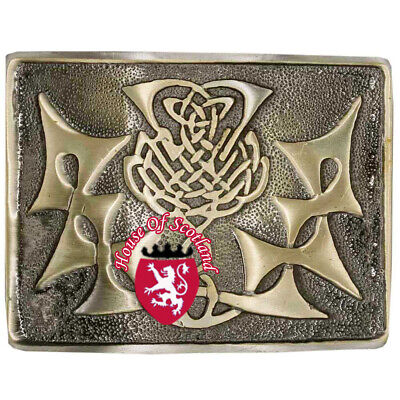 Cardo Hs Uomo Highland Celtic Knot Cintura Kilt Fibbia Antico Scozzese Fibbie Cardo 