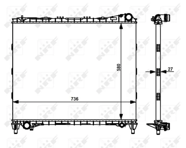 NRF Radiateur du moteur pour LAND ROVER Range Rover Sport (L494) 59174